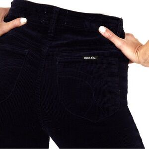 Rolla's Women's Eastcoast Flare black corduroy jeans free people 26